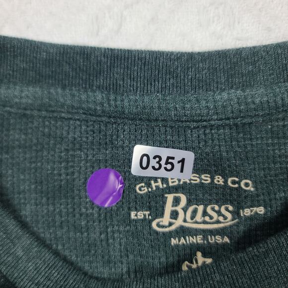 G.H. Bass men's long sleeve Gorpcore waffle green NWT Size Small Adventure Club - Picture 9 of 9